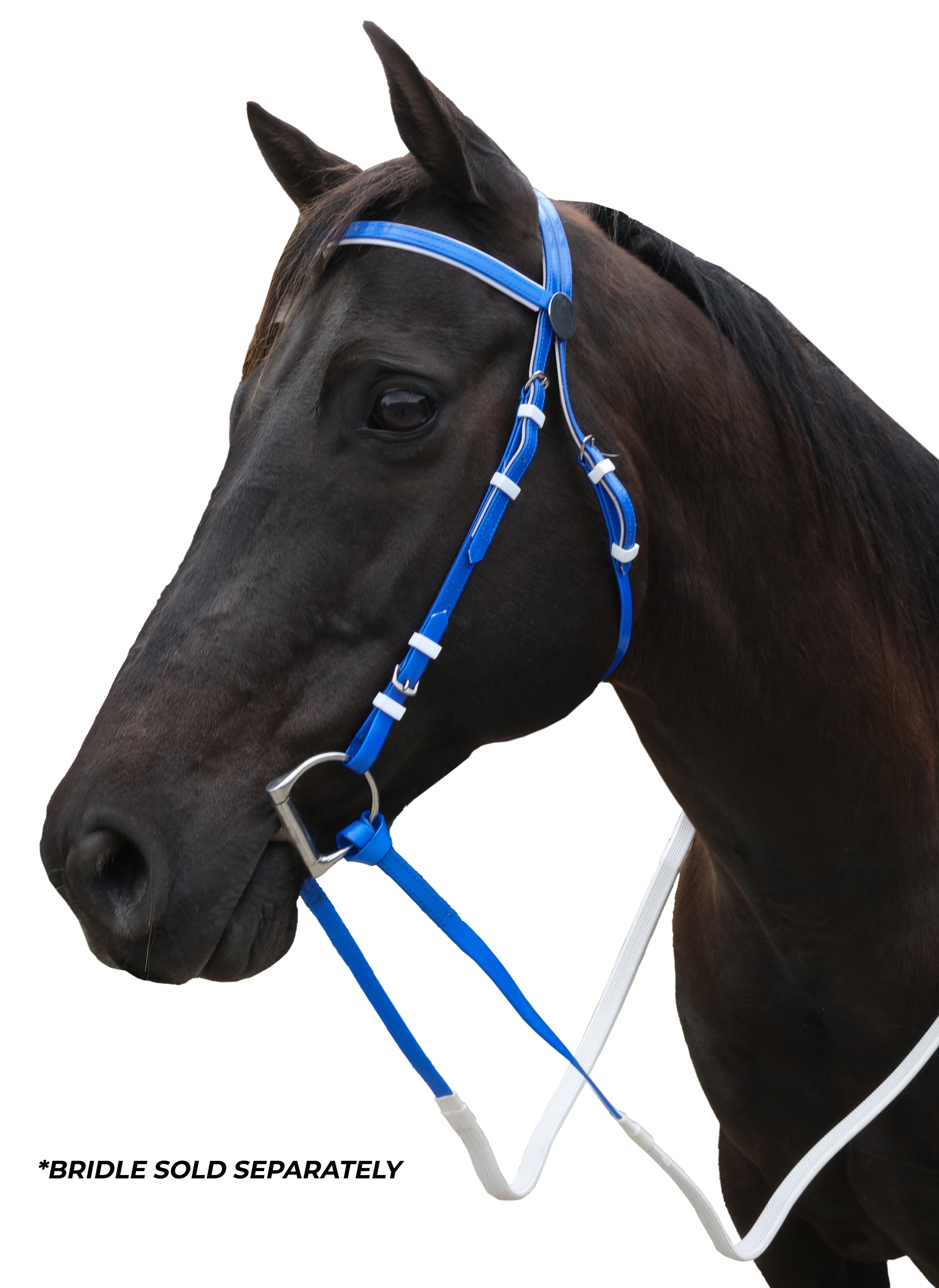 Stride Rubber Rein Loop end Black/White / All