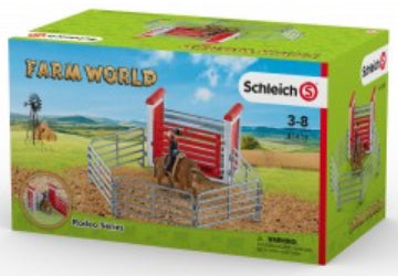 Schleich Bull Riding with Cowboy%