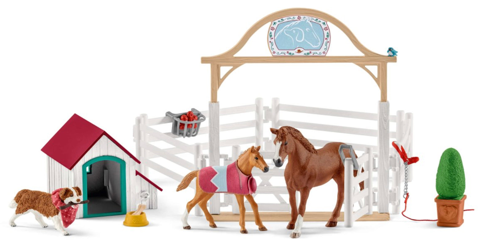 Schleich Hannah's Guest Horses w/Dog