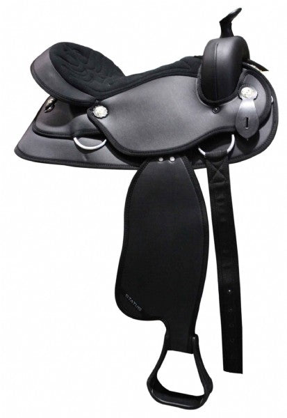 Western Saddle Synthetic MS Black / 14