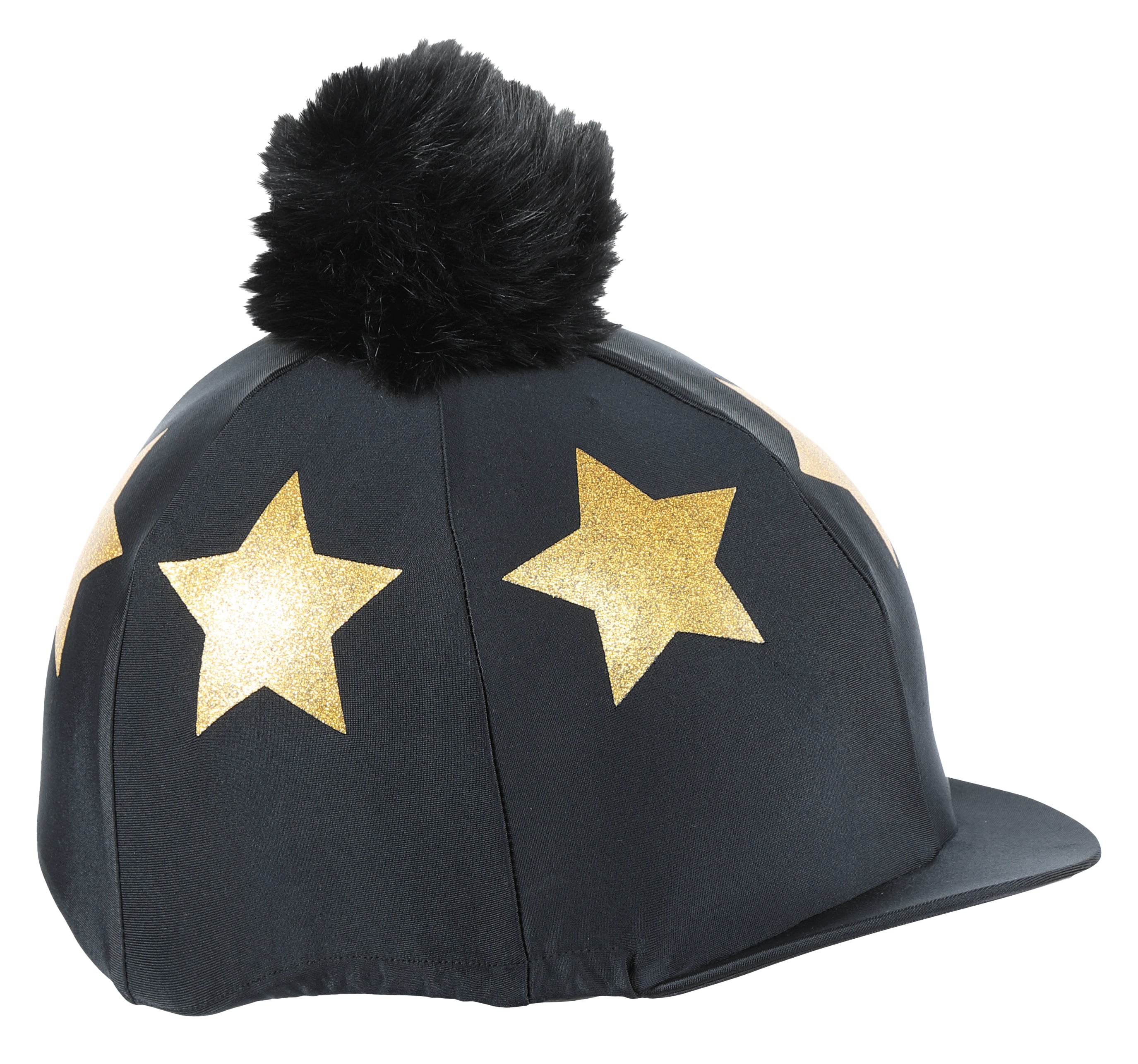 Shires Glitter Star Hat Cover Black / All