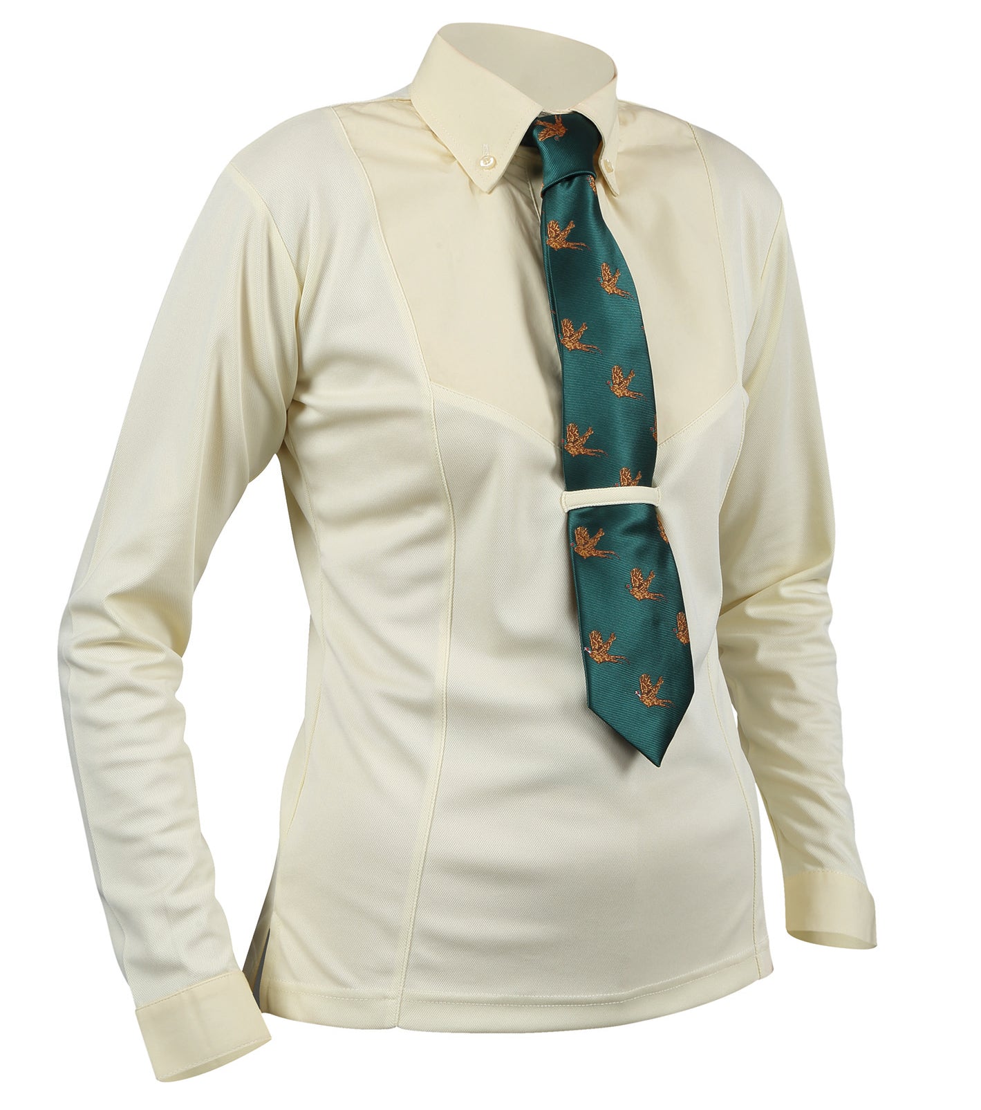 Shires Ladies L/S Tie Shirt White / X Large