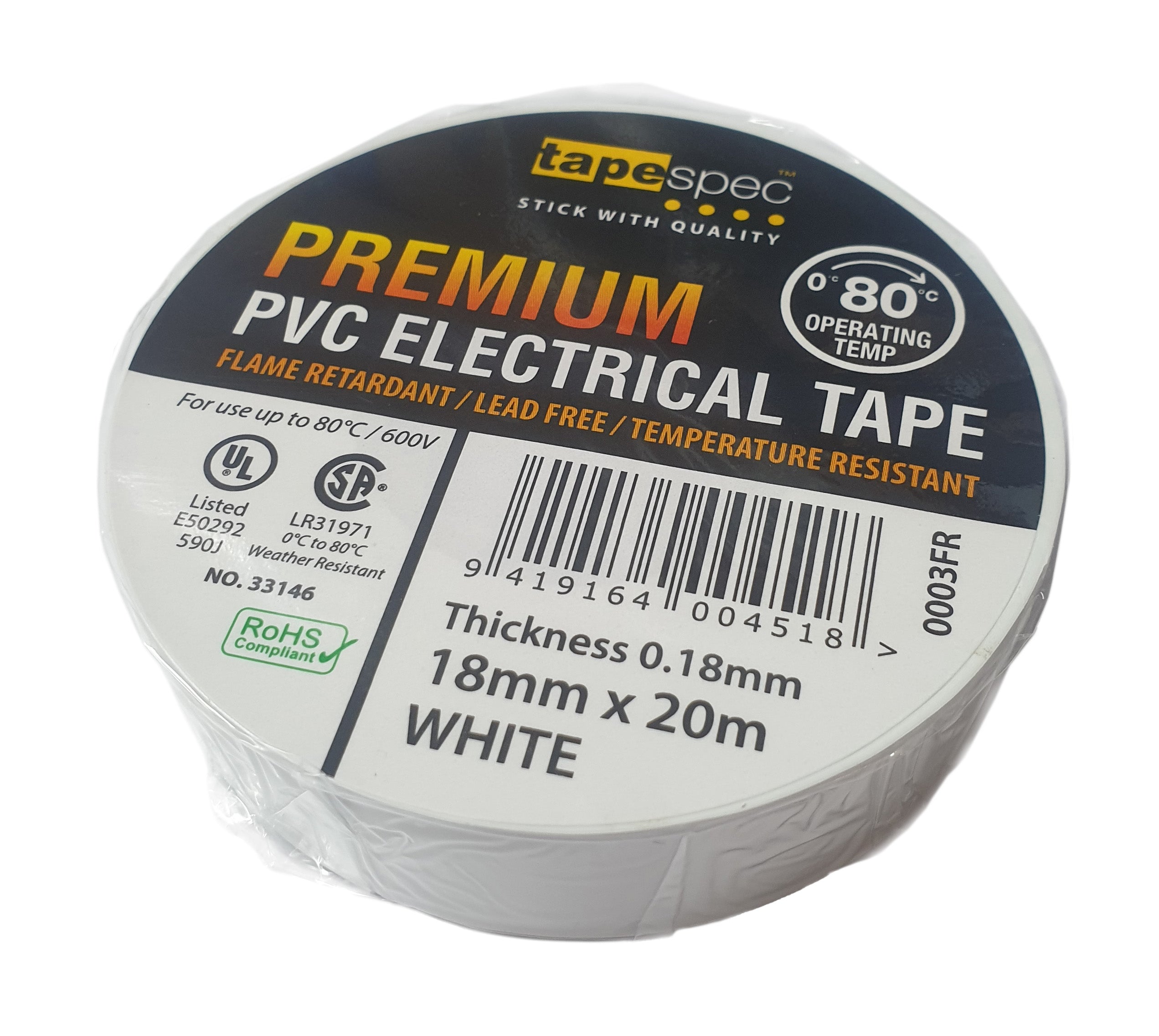 Tapespec Bandage Tape Black / 20m