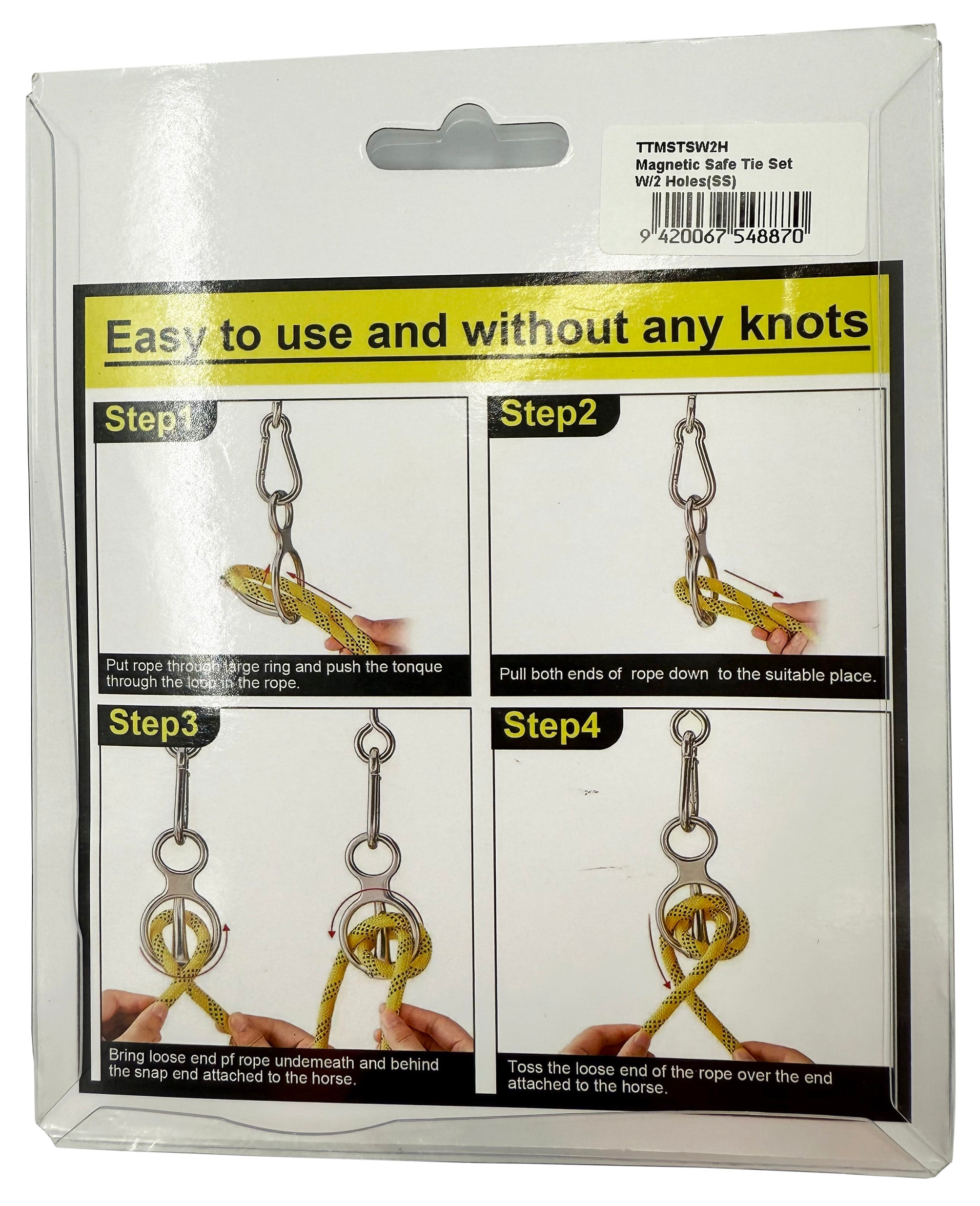 Magnetic Safe Tie Set W/2 Hole One / SS