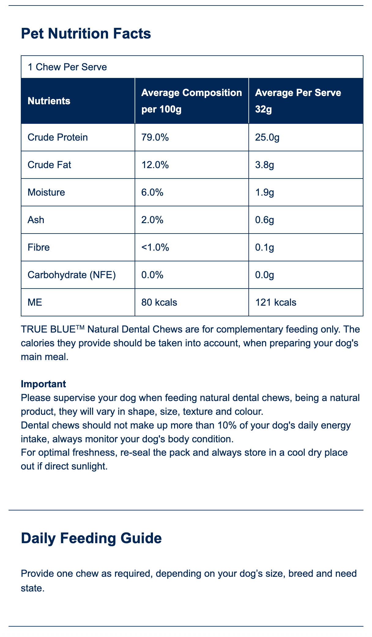 True Blue Dental Chews 3pk
