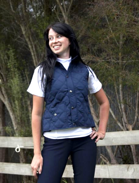 Club Quilted Vest Ladies Black / X Large