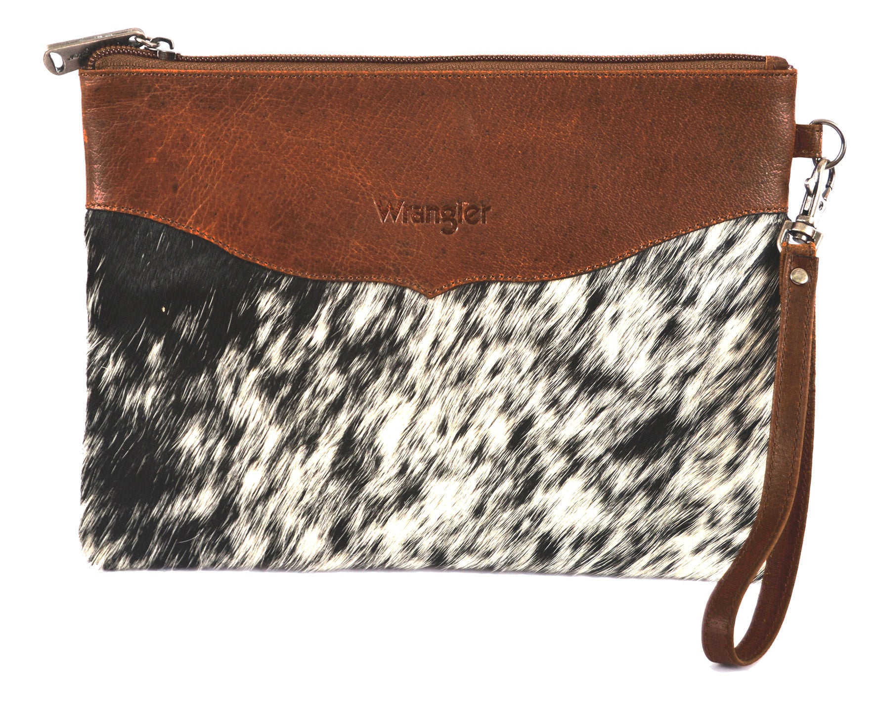 Wrangler Wmns Cowhide Clutch (Tan/Brn)%