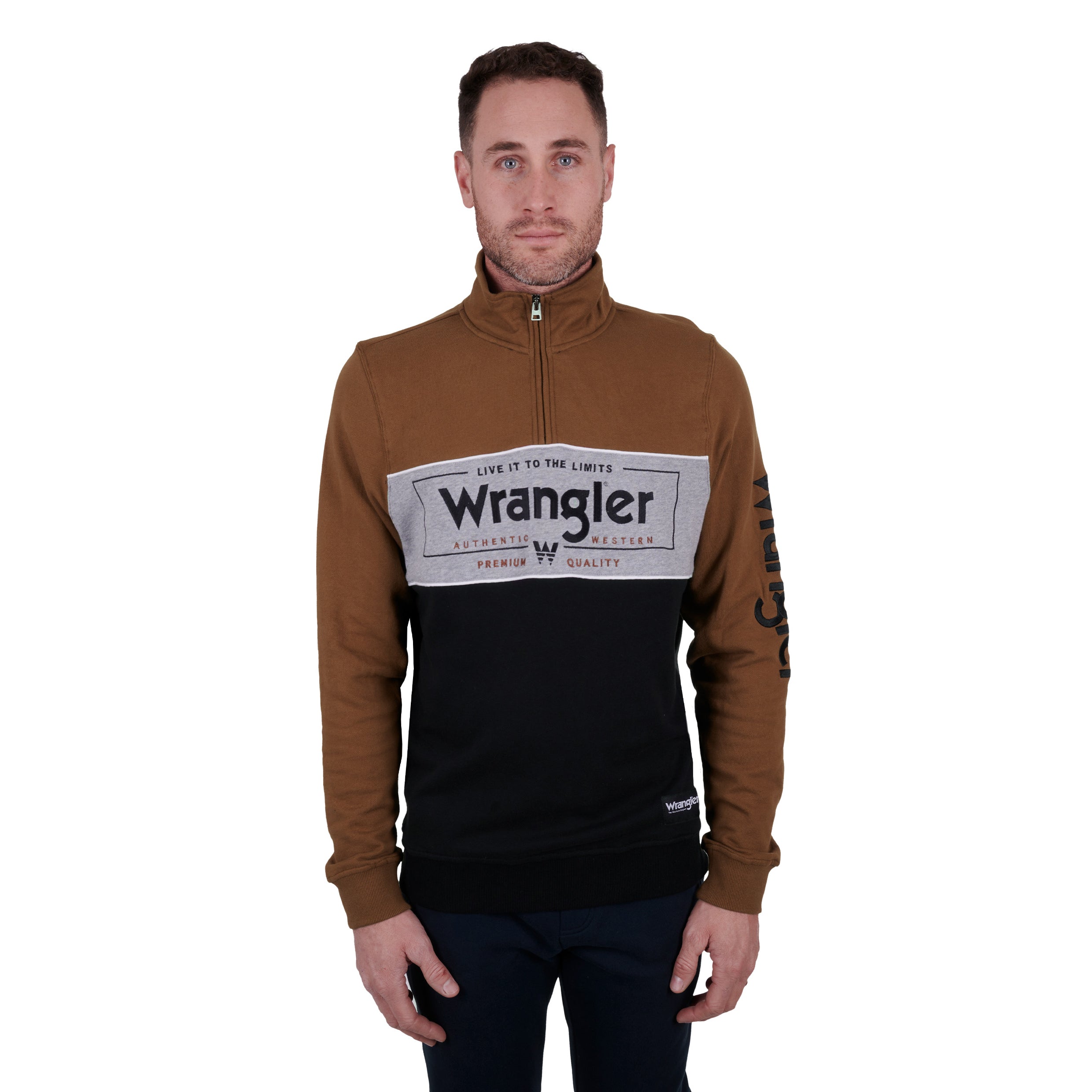 Wrangler Mens Bartlett Pullover % Tan / Large