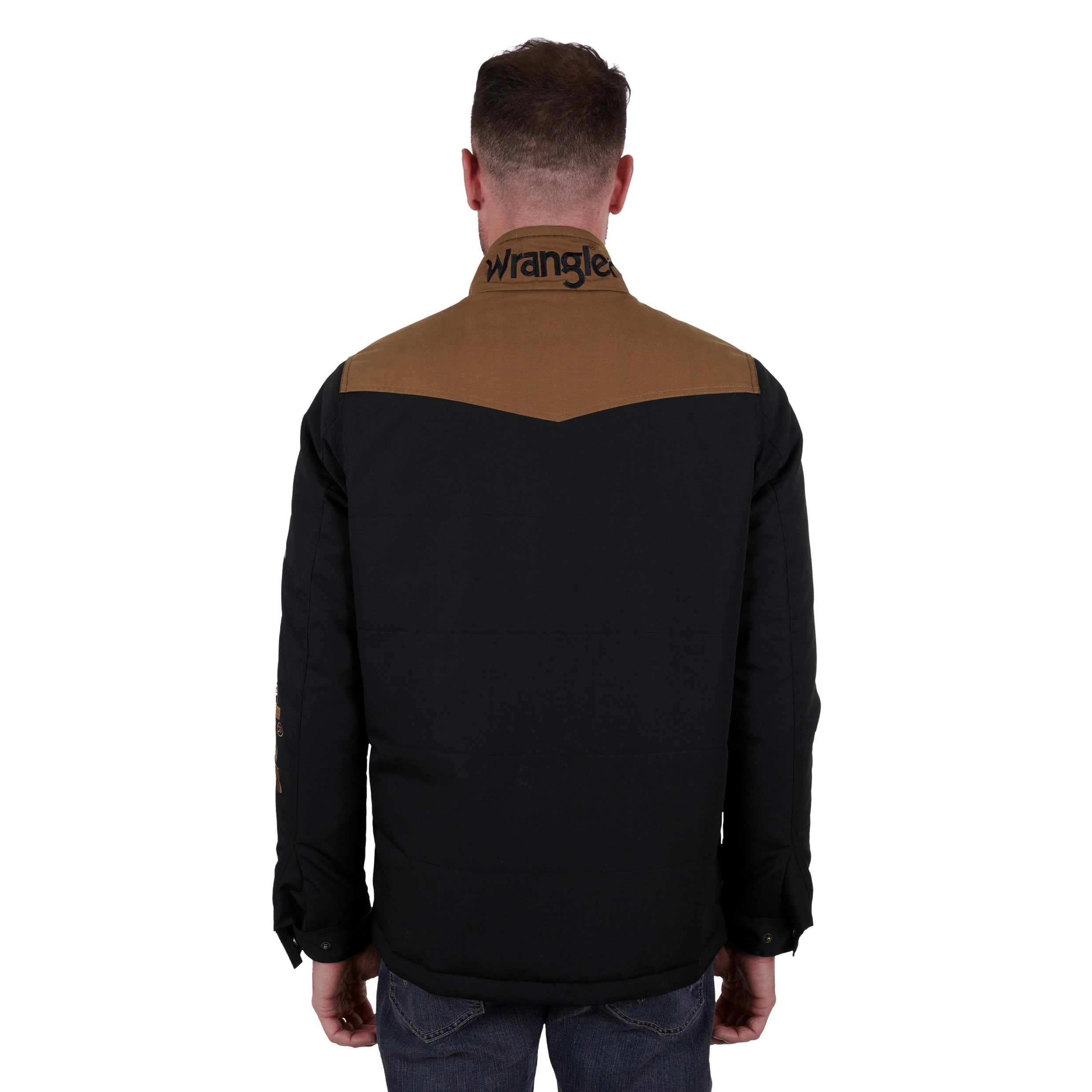 Wrangler Mens Spencer Jacket % Black/Tan / Large