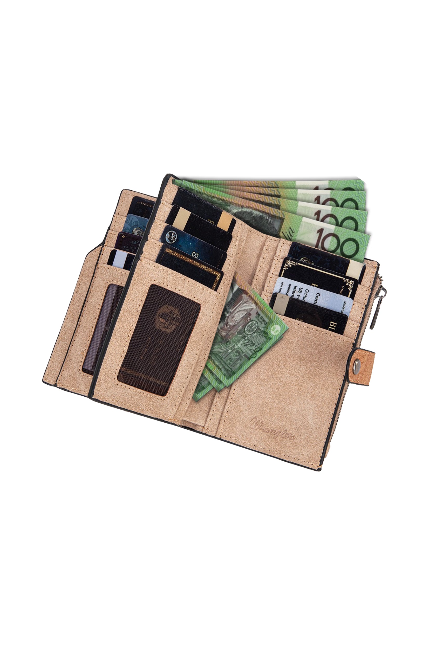 Wrangler W Stitch Wallet Camel / All