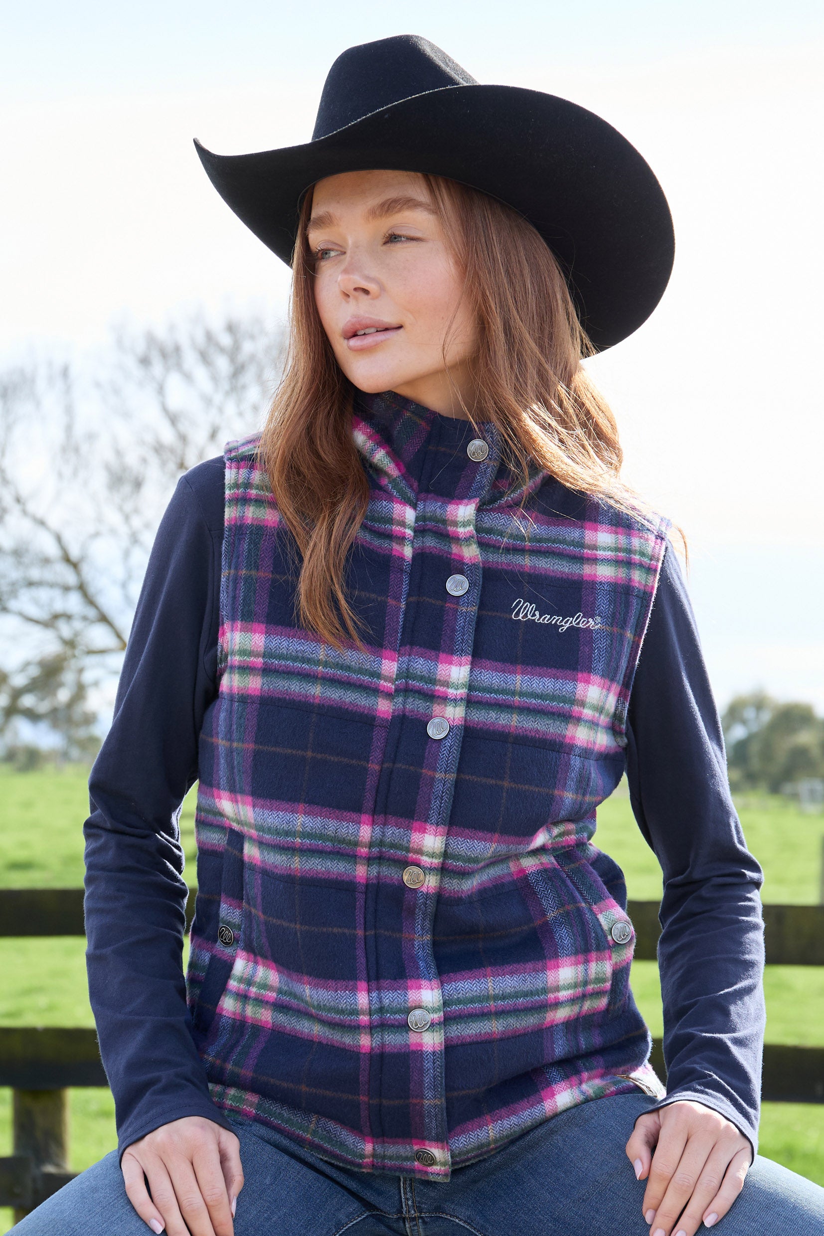 Wrangler Womens Selma Vest Navy / Large
