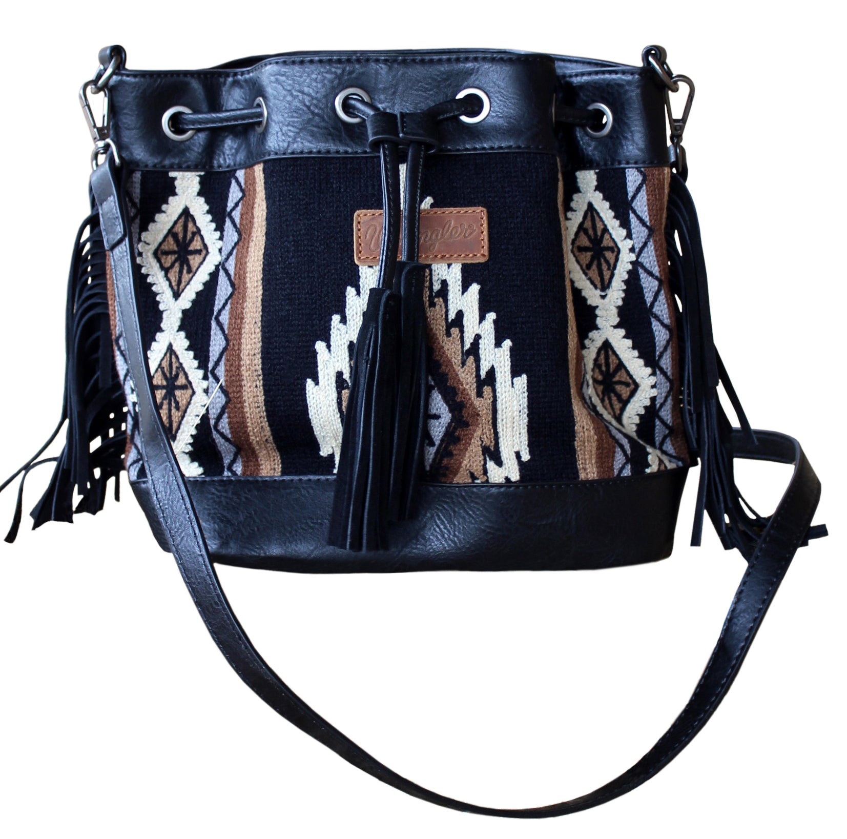 Wrangler Maya Aztec Bucket Bag Black / All