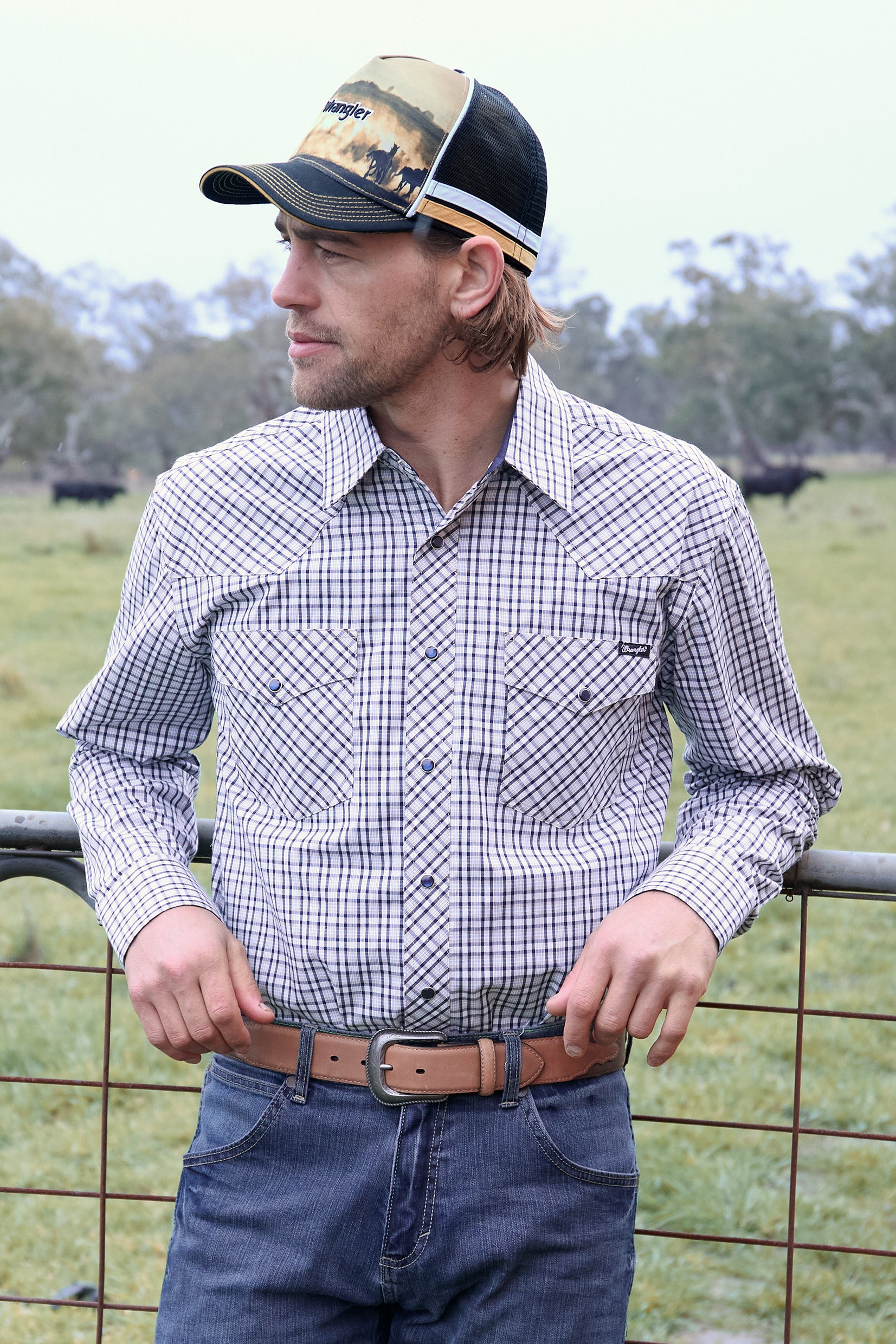 Wrangler Eddie HP Trucker Cap (Blk/Mul)