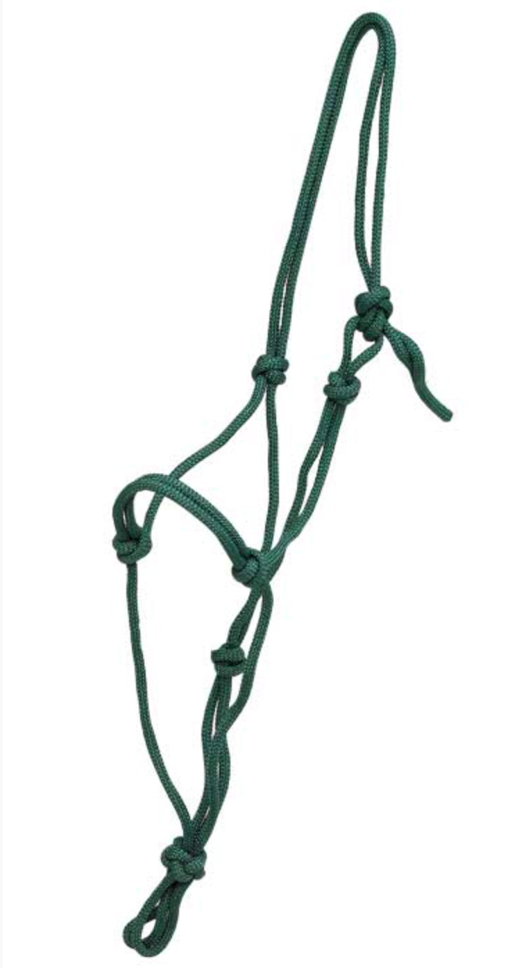 Zilco Knotted Rope Halter Black / Small