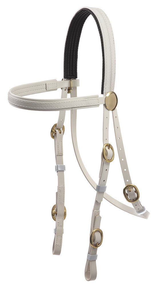 Zilco Brass Buckle Race Bridle White / All