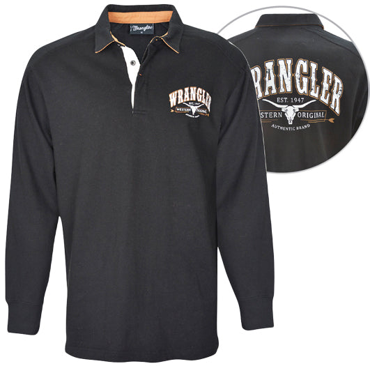 Wrangler Mens Jamieson Rugby (XXL Black%