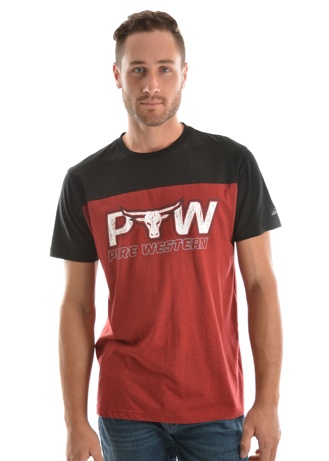 Pure Western Mens Racer S/S Tee (XL)%