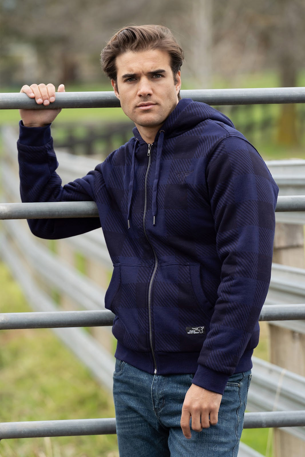 C-Pure Western Tonkin Zip Hoodie(L Nvy)%