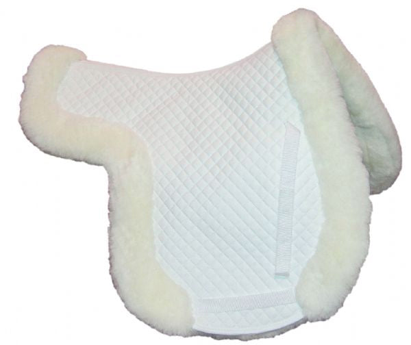 Alena Sheepskin Numnah GP Pony (White)%