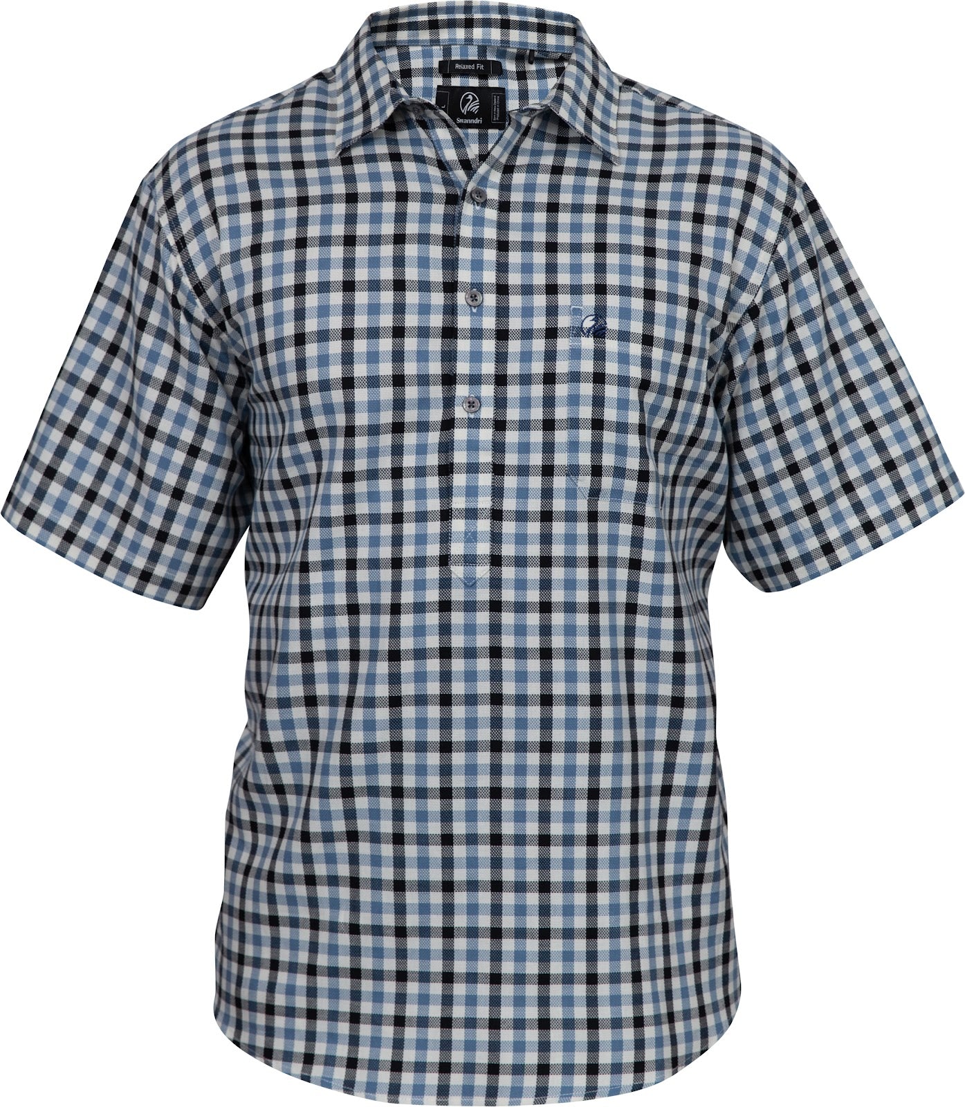 Swanndri Mens Paihia Shirt (M LBlu)%