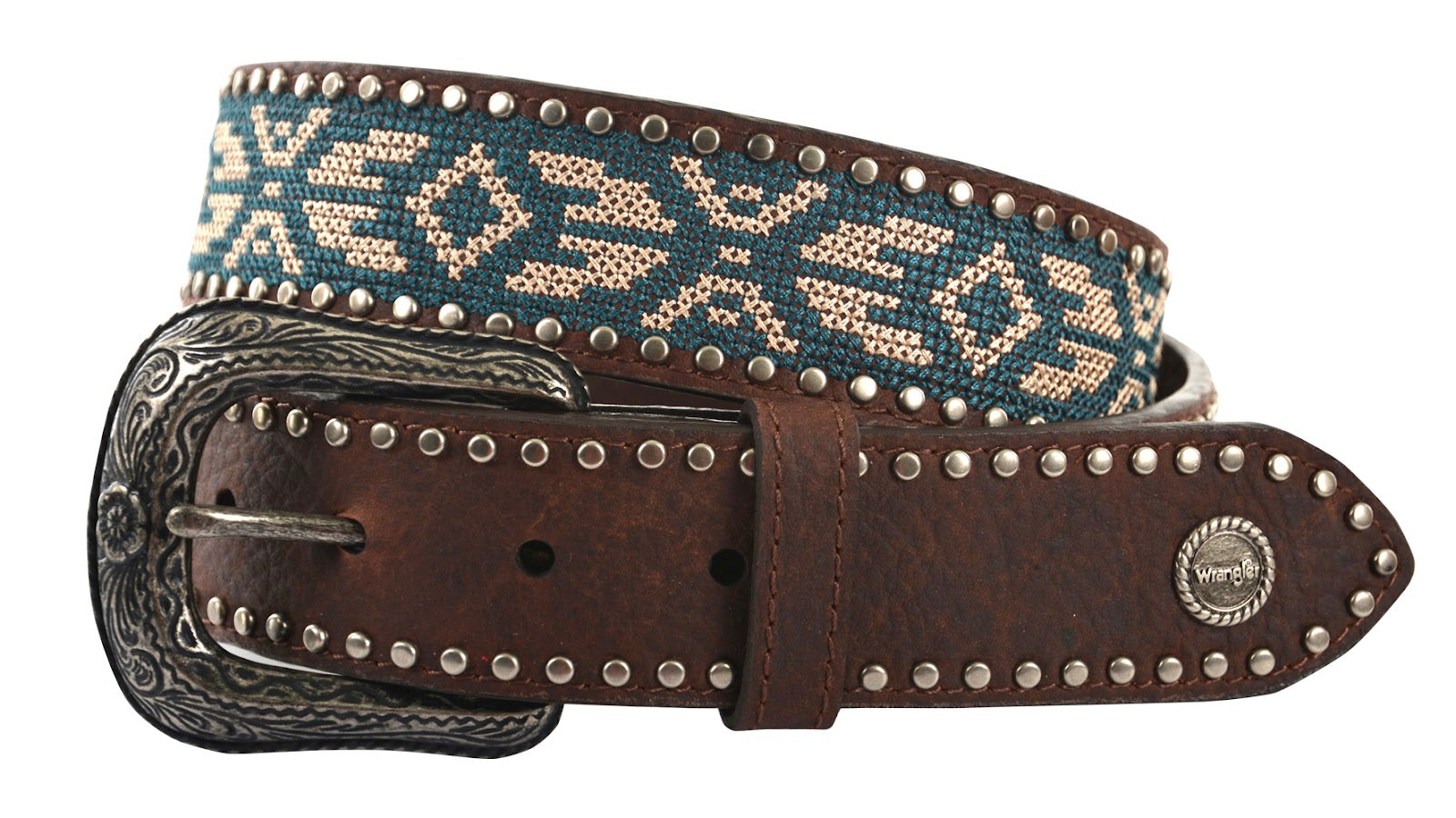 C-Wrangler Womens Dulcie Belt(Brown/Teal 30%