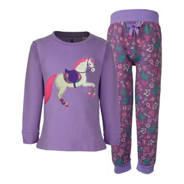 TC Girls Horse Applique PJs (2 Vio)%