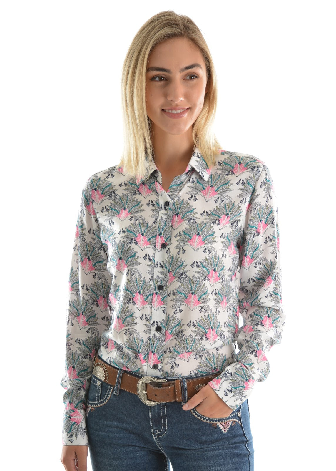 Pure Western Womens Tilda Long Sleeve Shirt%