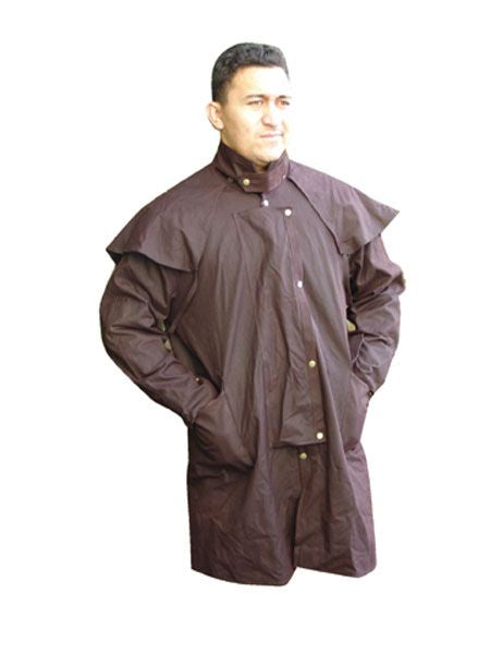 Oilskin Coat 3/4 Length (XXS Brown)%