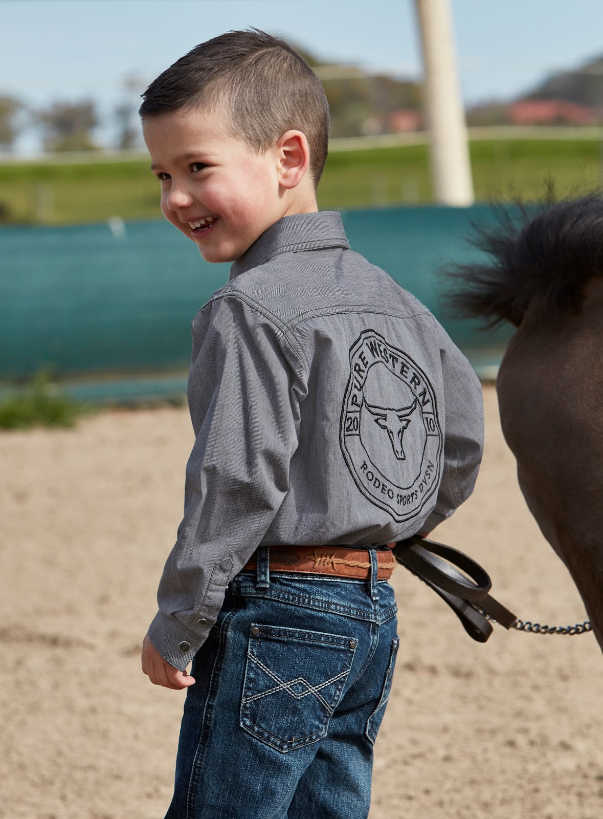 Pure Western Boys Baldwin Long Sleeve Shirt%