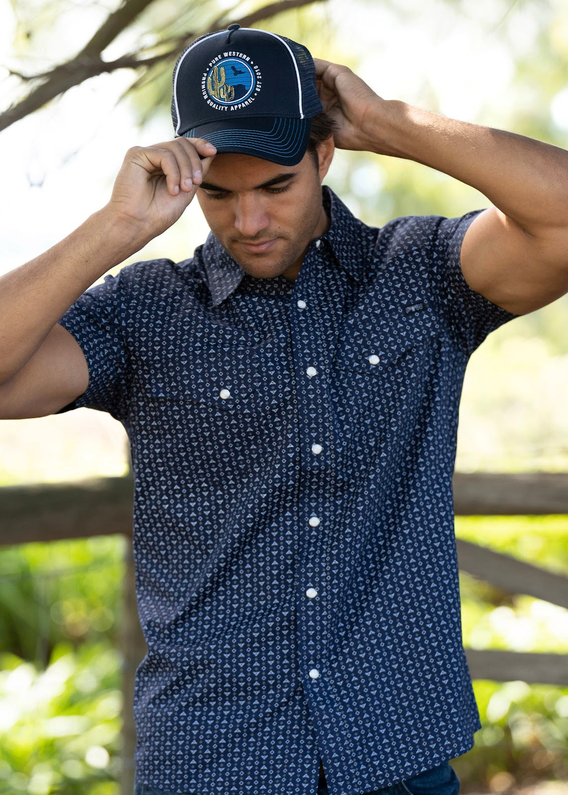 Pure Western Bailey Short Sleeve Shirt%