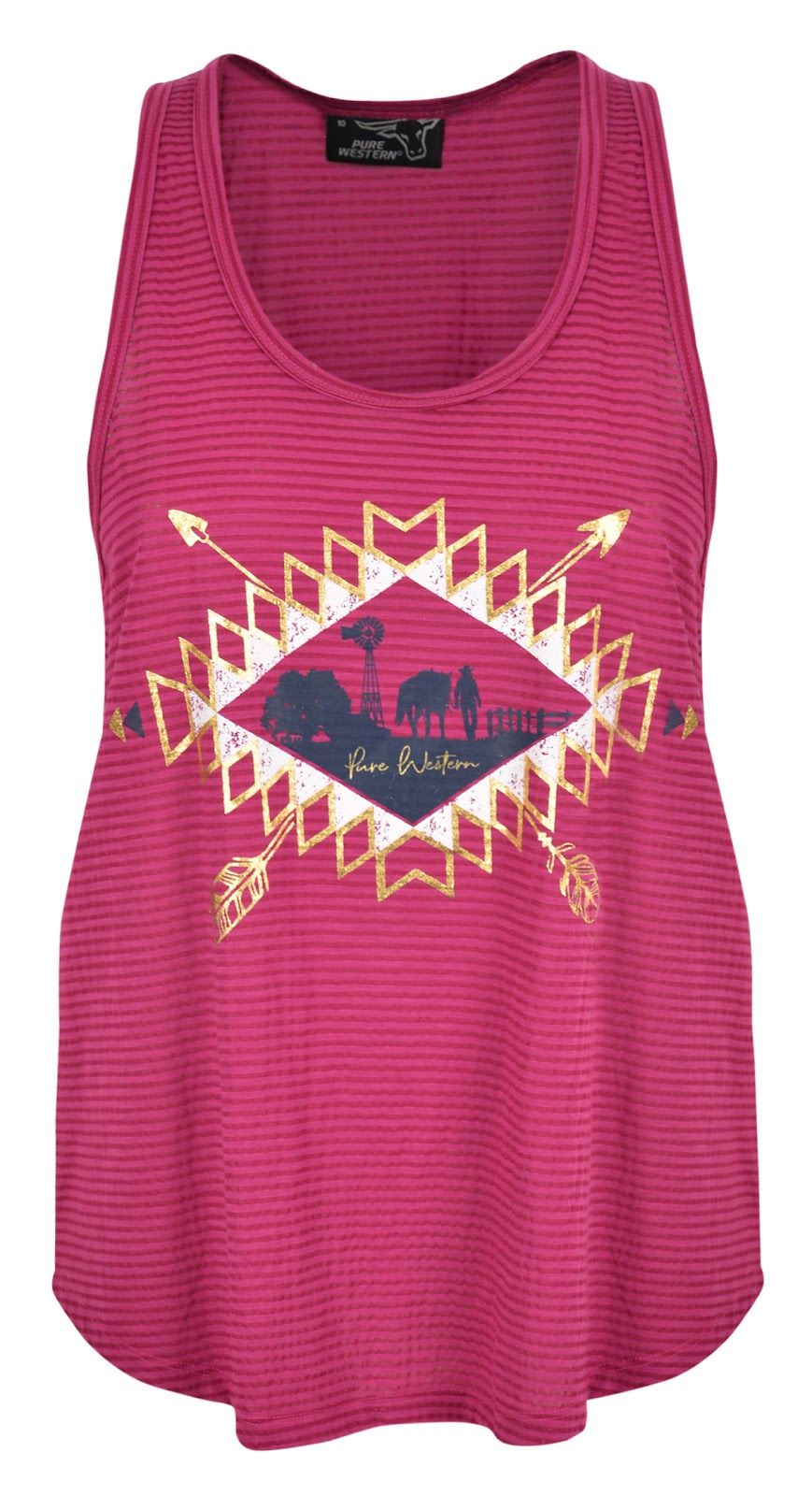 Pure Western Womens Karen Top%