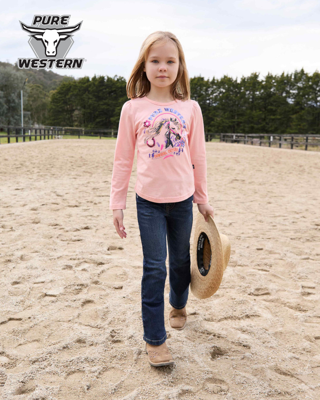 Pure Western Girls Danica Long Sleeve Tee