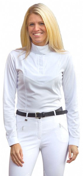 Shires Ladies LS Stock Shirt (XXL Wht)%