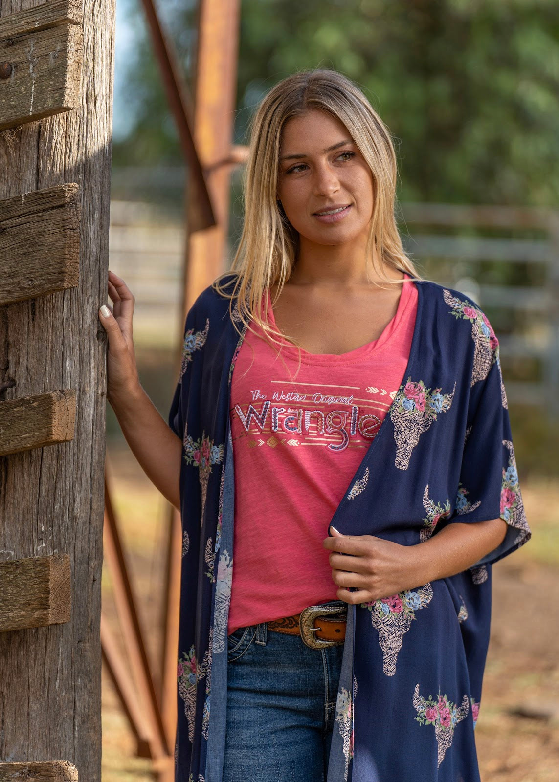 Wrangler Wms Nyla Kimono (Nvy/Mul XS/S%
