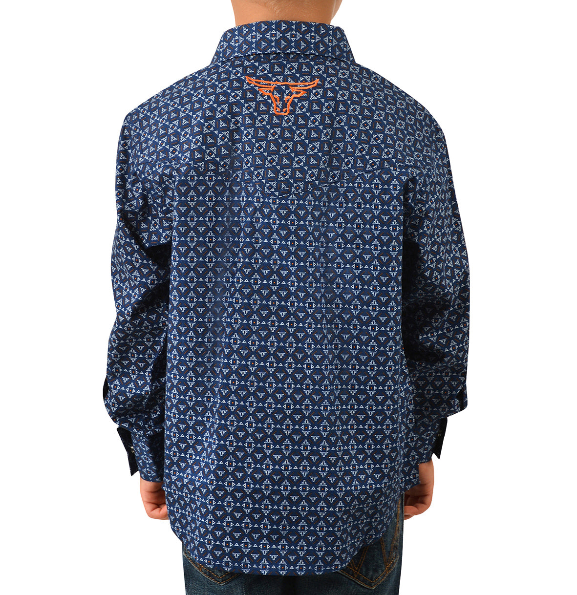 C-Pure Western Boy Kane Shirt(Nvy/Org 8%