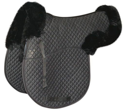 Enzo Sheepskin Dressage Numnah (Blk/Blk%