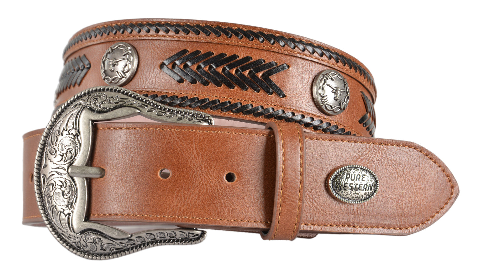 Pure Western Patrick Belt(Dk Tan XXL/44%