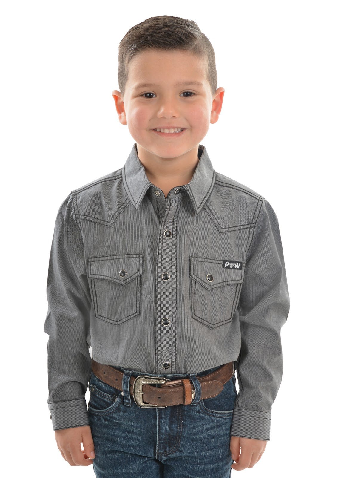 Pure Western Boys Baldwin Long Sleeve Shirt%