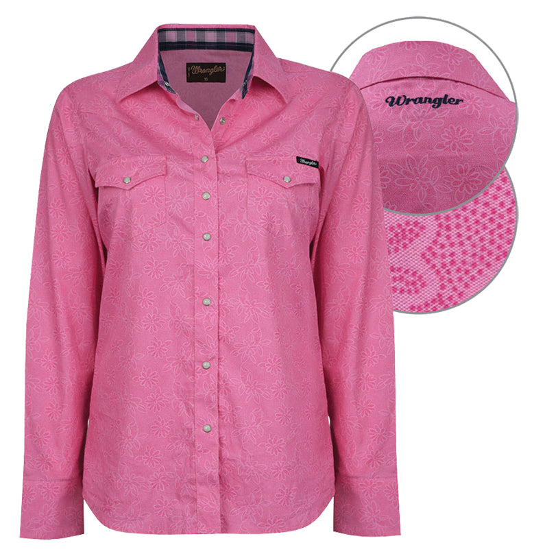 C-Wrangler Womens Lorna Long Sleeve Shirt (18)