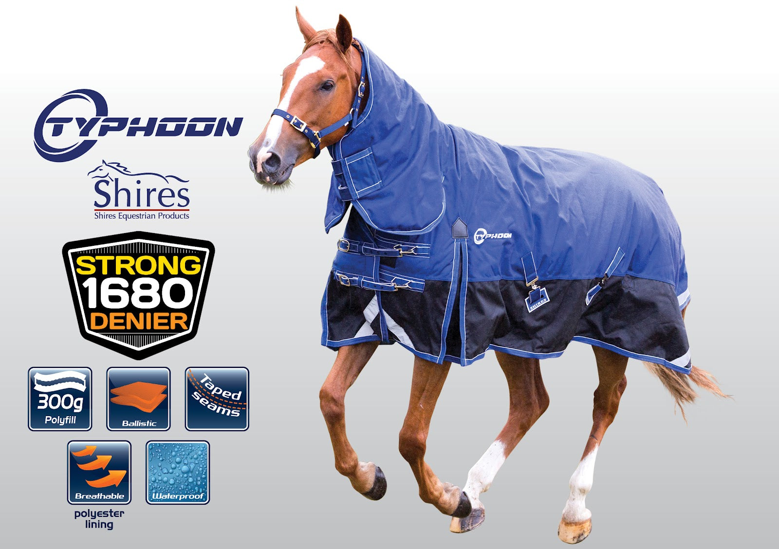 Shires Winter Typhoon Rug Set 300g