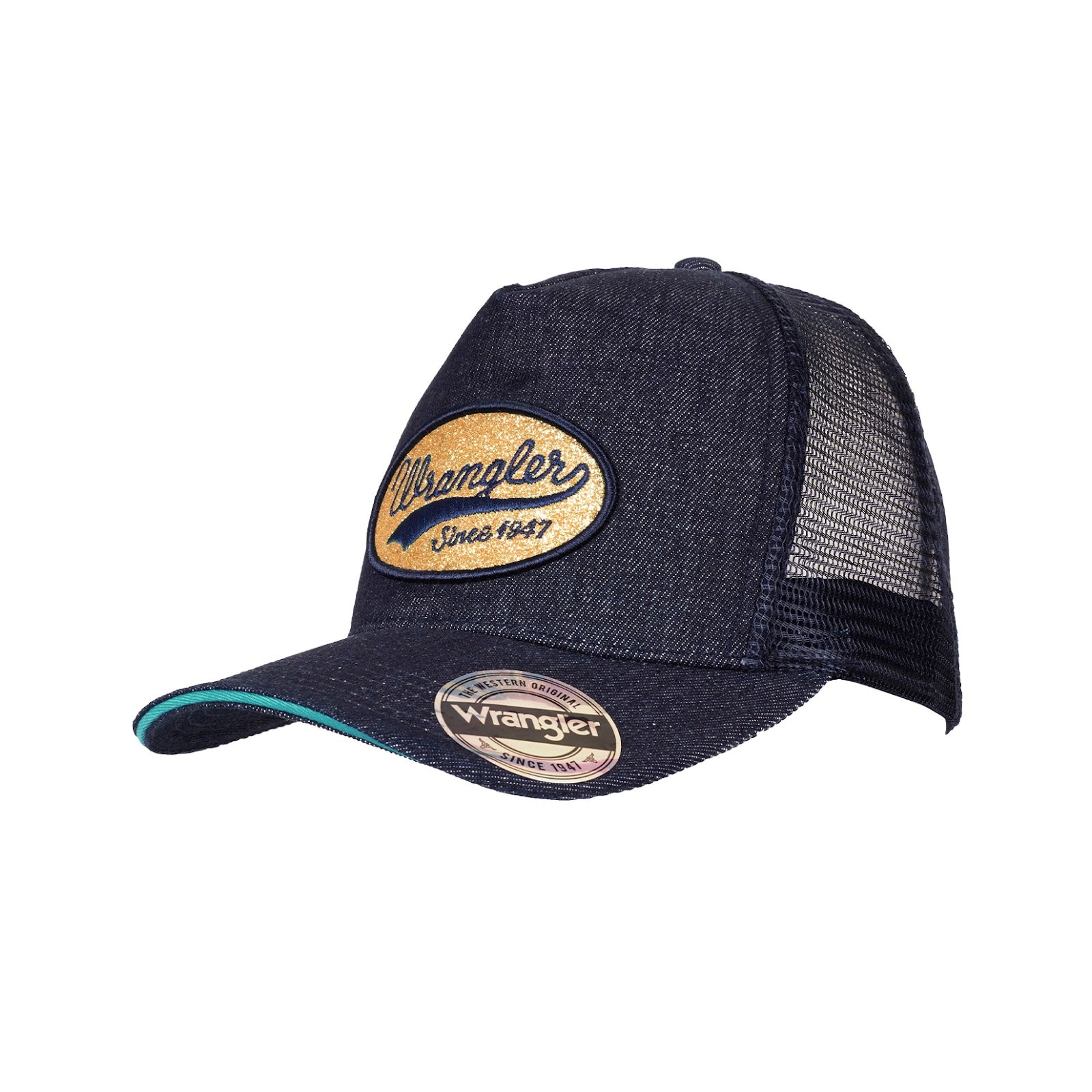 Wrangler Liana Trucker Cap (Navy/Aqua)%
