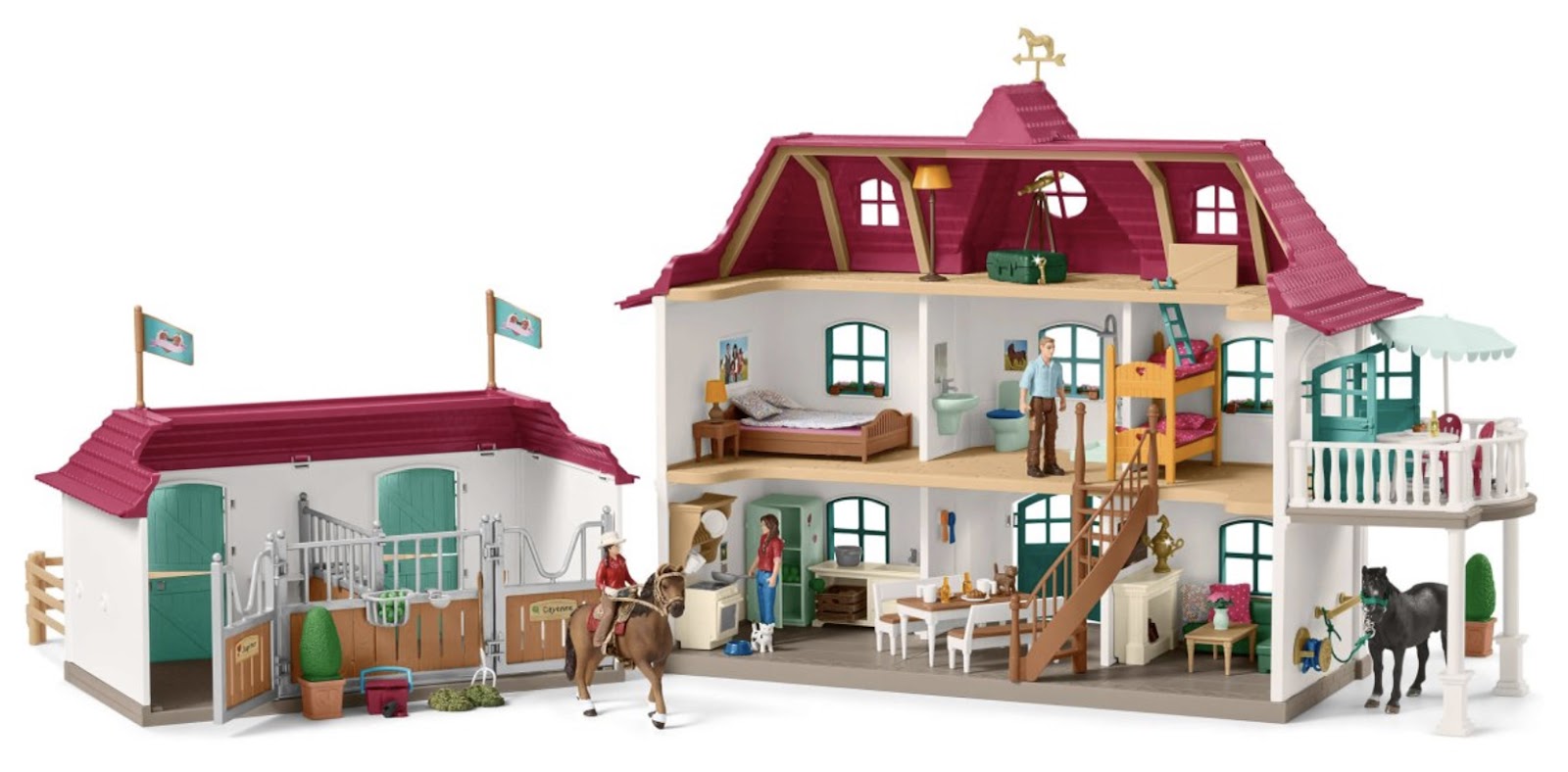 Schleich Lge Horse Stable Playset Bundle