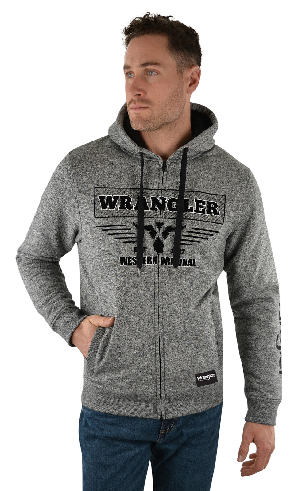 Wrangler Men Mark Zip Hoodie%