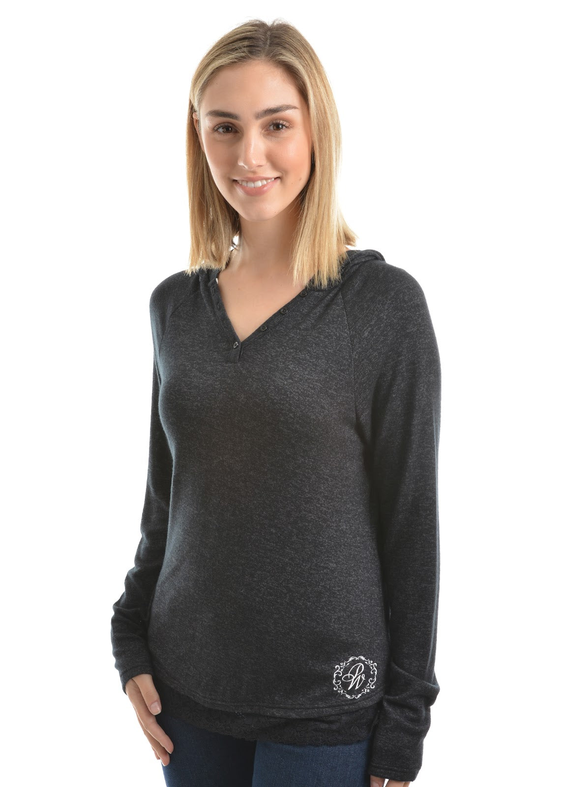 Pure Western Womens Casey Hooded Top%