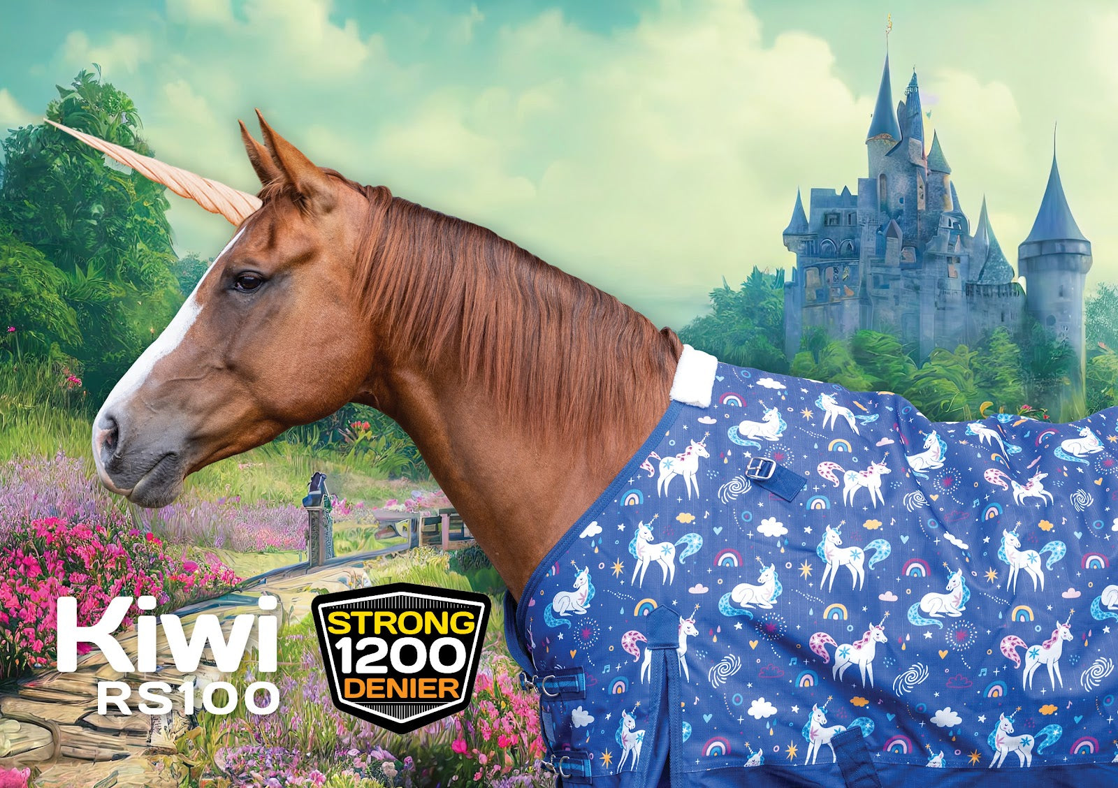 Kiwi 1200 Unicorn Pony Rug Set 100g(4.3%
