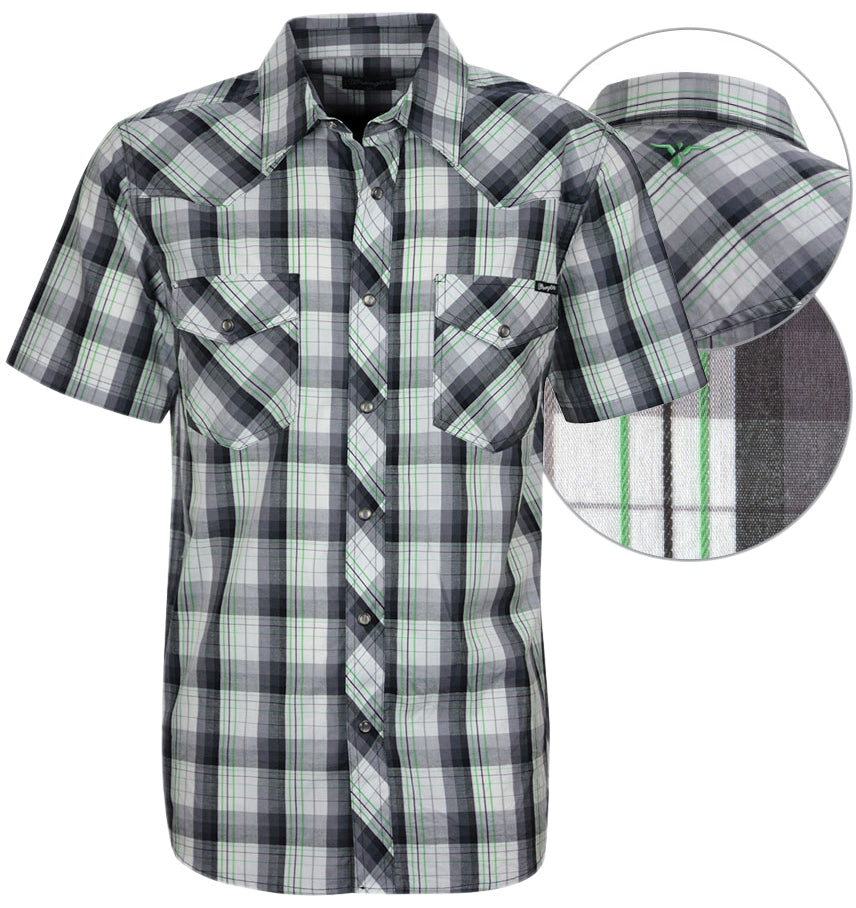 Wrangler Mens Hartley Check SS Shirt (M%