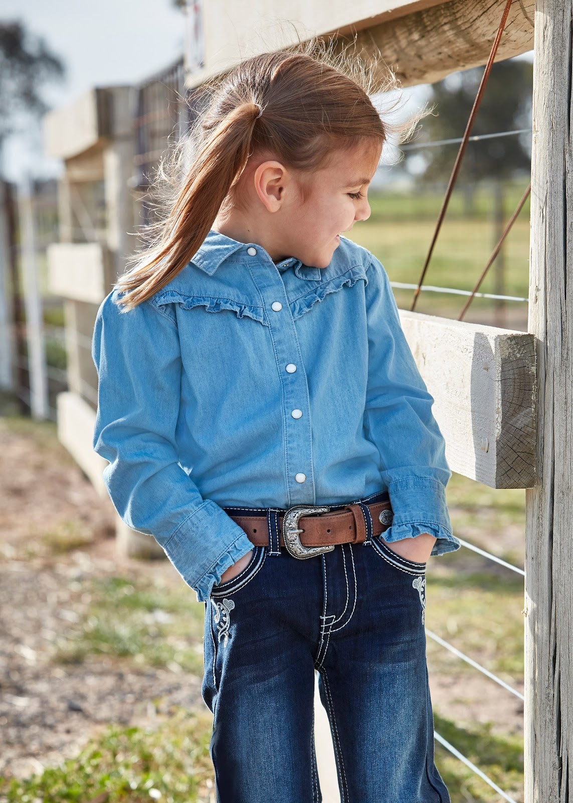 Pure Western Girls Darcy Cham Shirt%