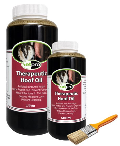 Vetpro Theraputic Hoof Oil + Brush 500ml