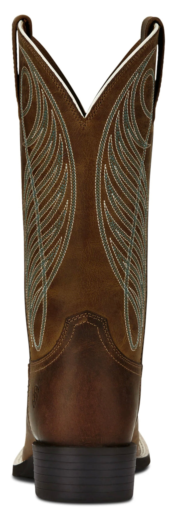 Ariat Wms Round Up Wide Sqr Toe Brown / 5.5