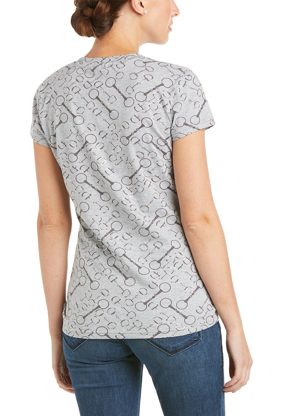 Ariat Wms Snaffle SS T-Shirt Grey / Large